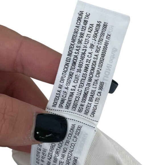 Zara Womens Blazer Suit Jacket S Small Ecru Topstitched Polyester 2818/781 NWT - Picture 7 of 16